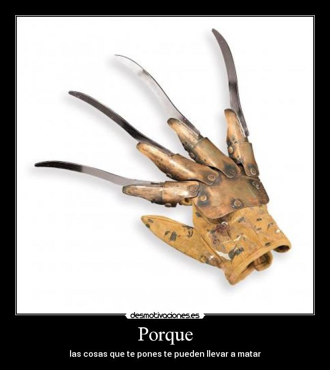 carteles freddy krueger guante desmotivaciones