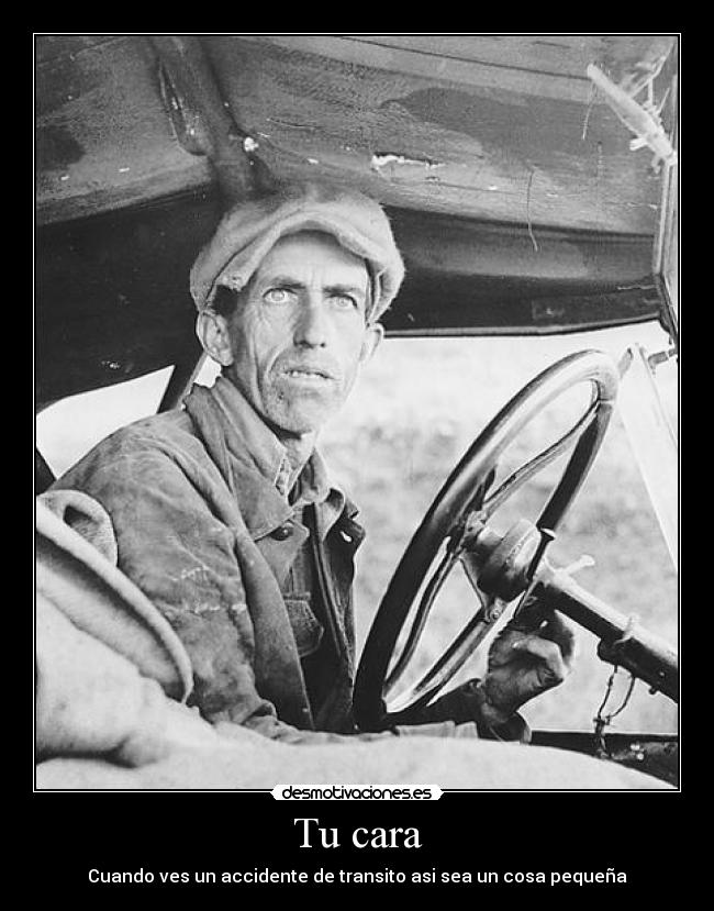 Tu cara - Cuando ves un accidente de transito asi sea un cosa pequeña