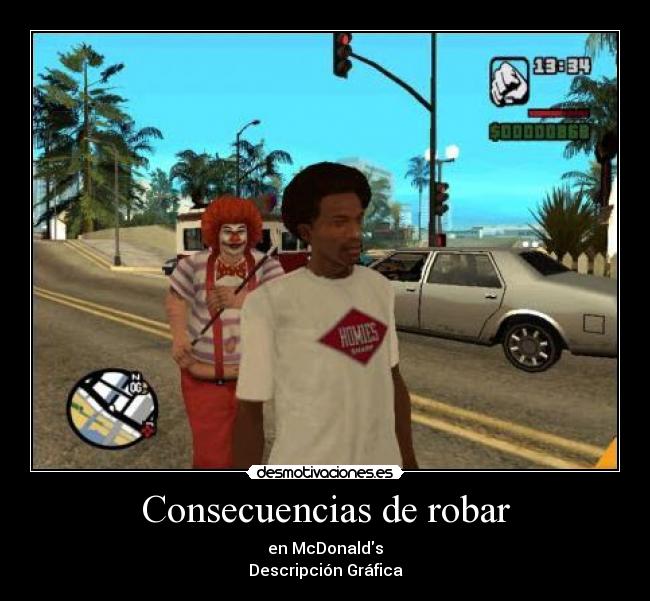 Consecuencias de robar -