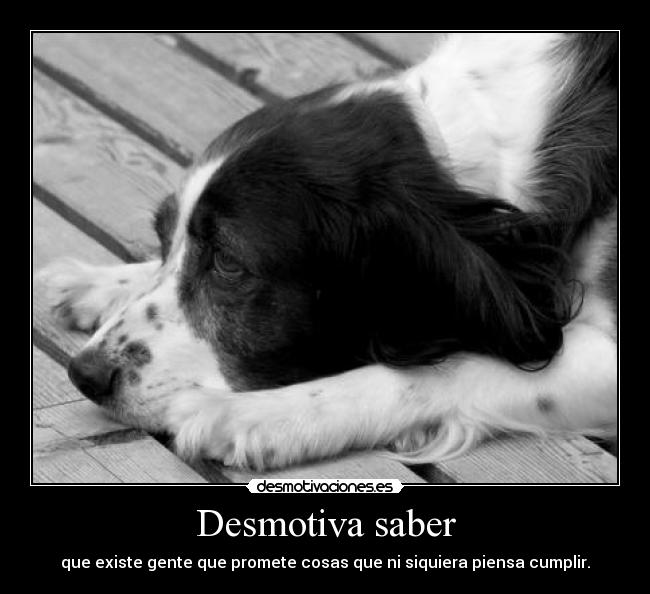 Desmotiva saber - 
