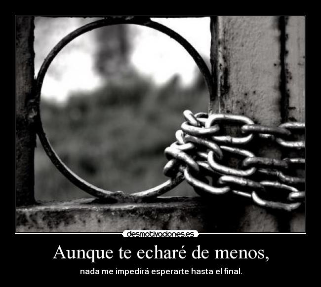Aunque te echaré de menos, -