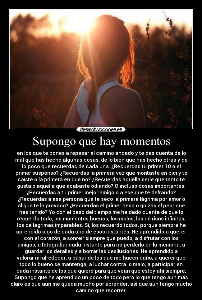 Supongo que hay momentos - 