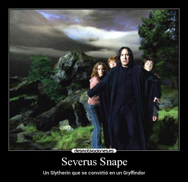 carteles severus snape gryffindor slytherin desmotivaciones