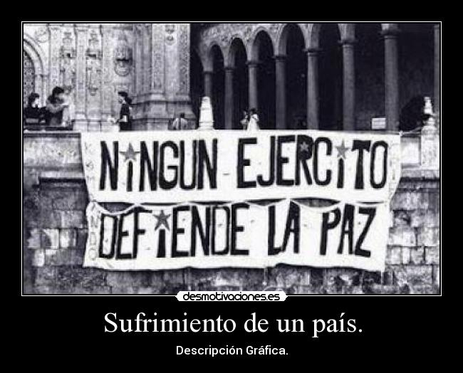 Sufrimiento de un país. - Descripción Gráfica.