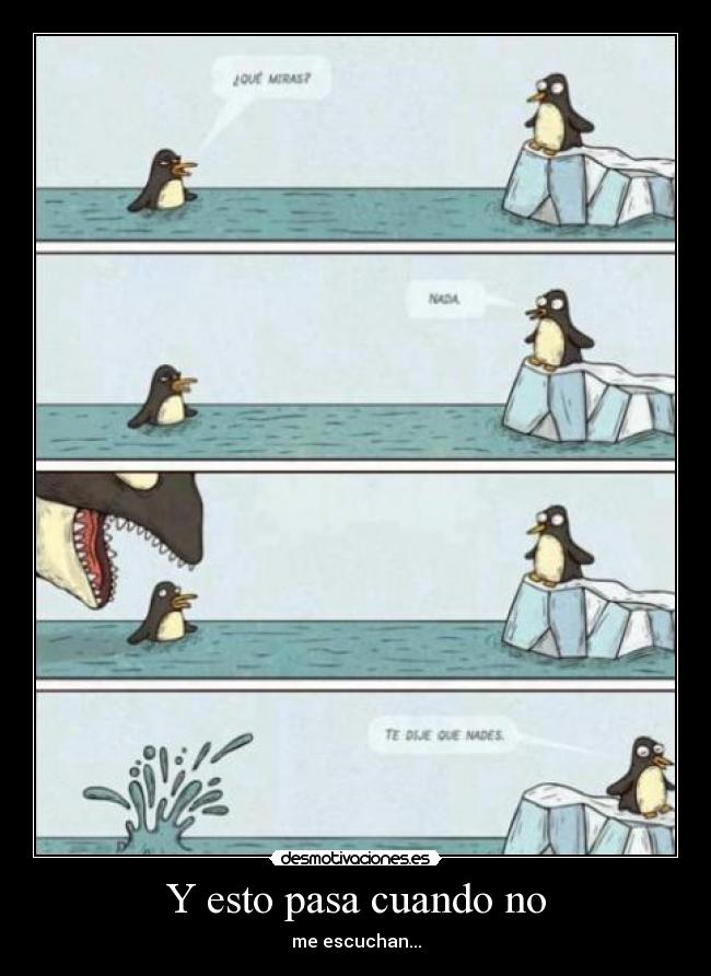 carteles pinguinos desmotivaciones