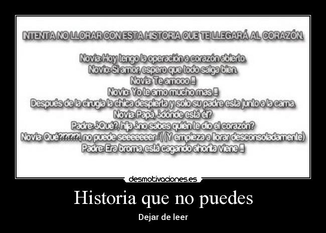 Historia que no puedes -
