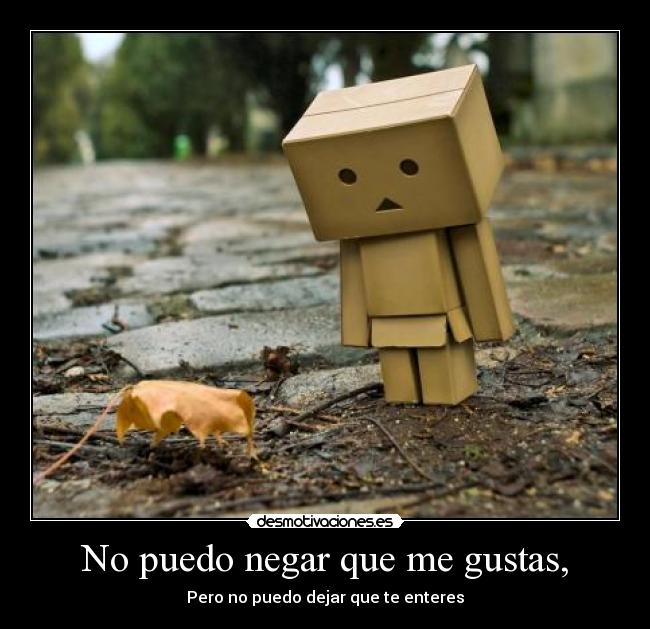 No puedo negar que me gustas, - Pero no puedo dejar que te enteres