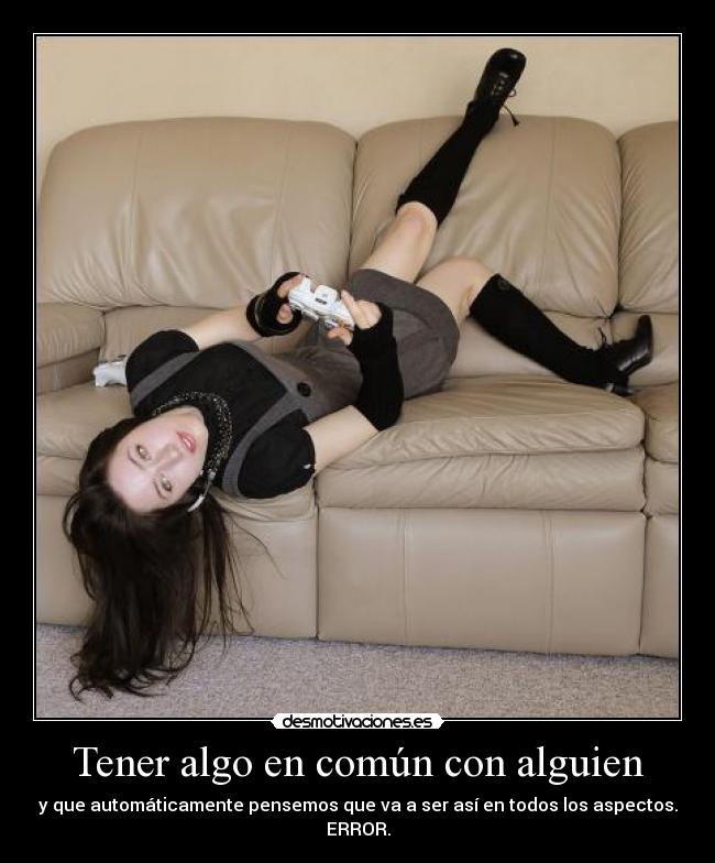 Tener algo en común con alguien - 