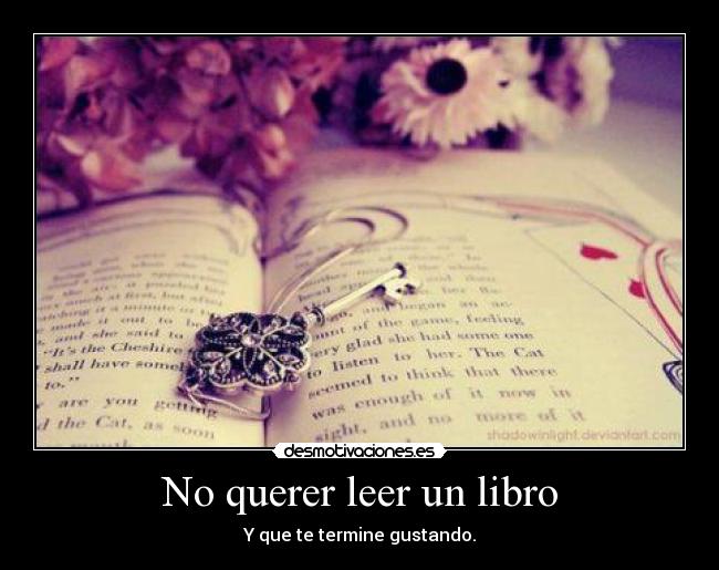 No querer leer un libro - Y que te termine gustando.