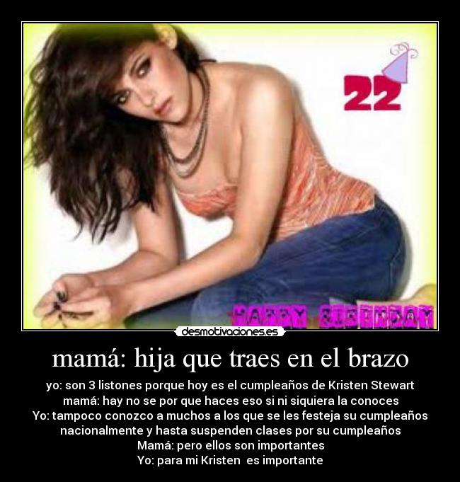 mamá: hija que traes en el brazo - 