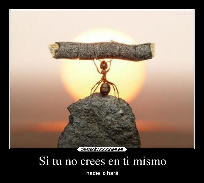 carteles just believe yourself desmotivaciones