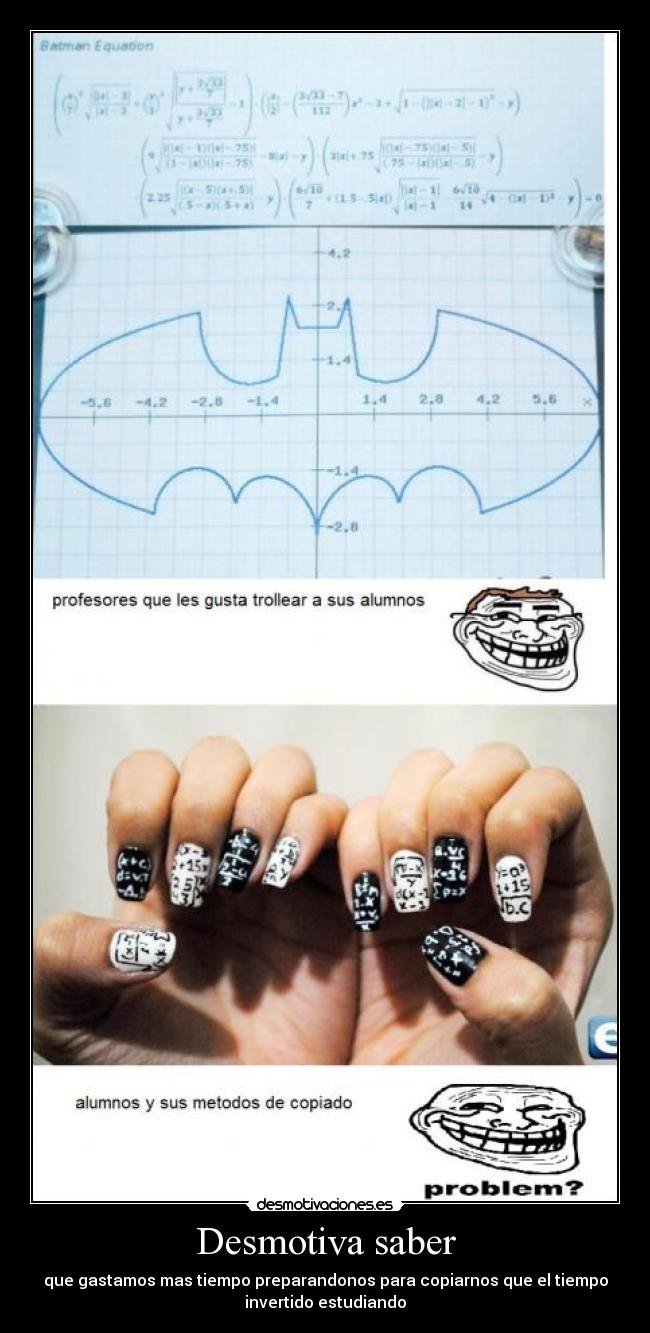 Desmotiva saber - 
