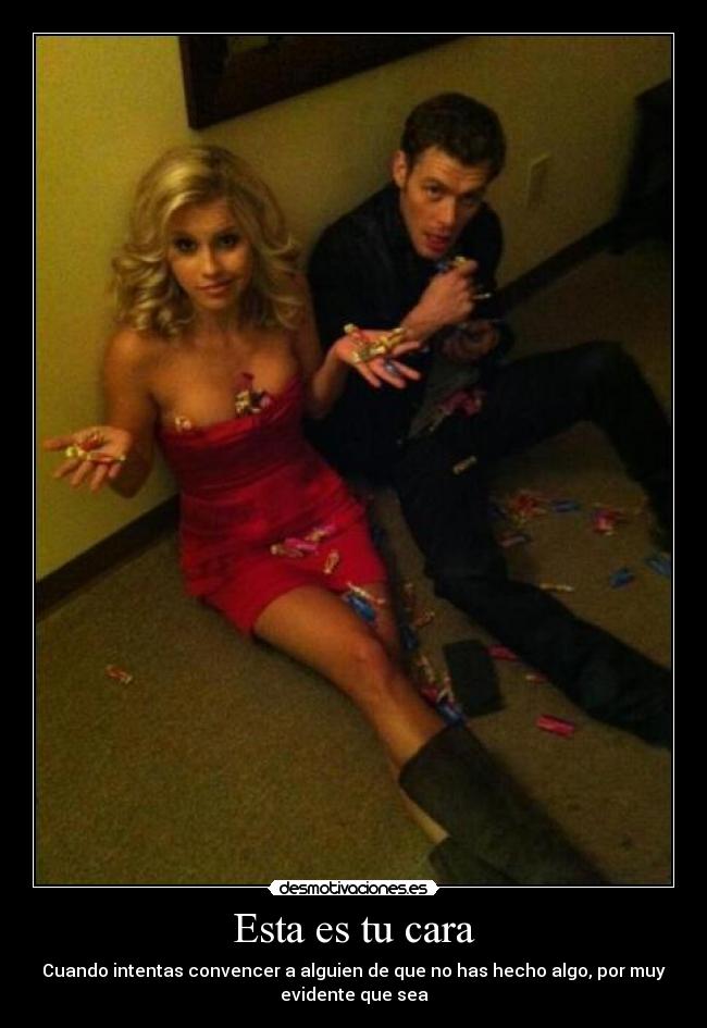 carteles esta cara cuando claire holt joseph morgan desmotivaciones