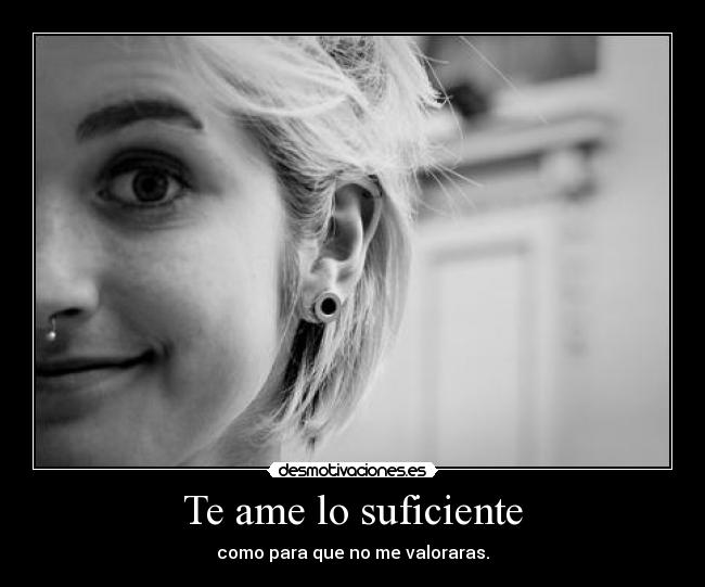 Te ame lo suficiente -