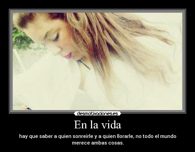 En la vida -