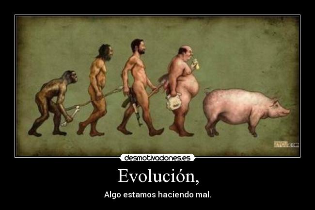 Evolución, - Algo estamos haciendo mal.