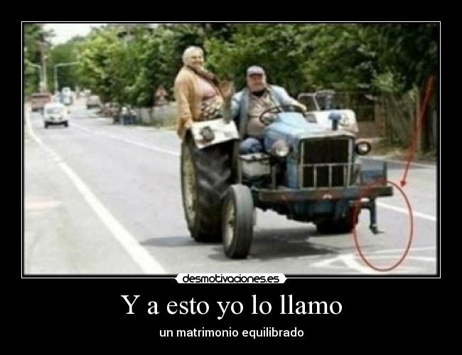 Y a esto yo lo llamo - un matrimonio equilibrado