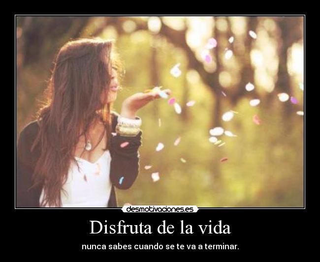 Disfruta de la vida -