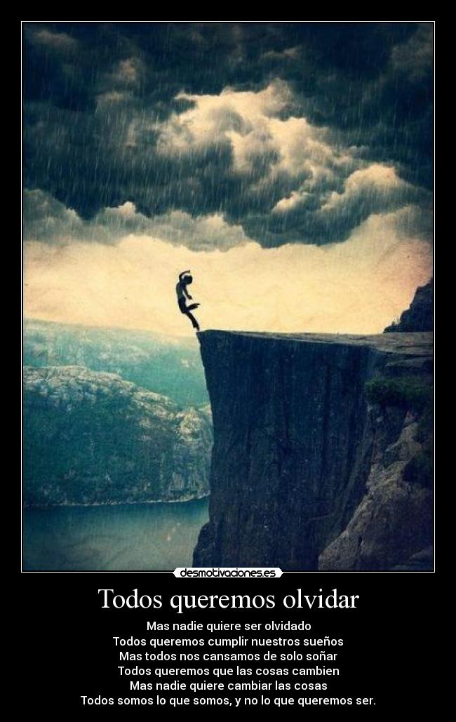 Todos queremos olvidar - 