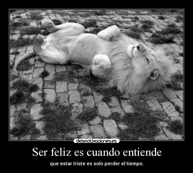 Ser feliz es cuando entiende -