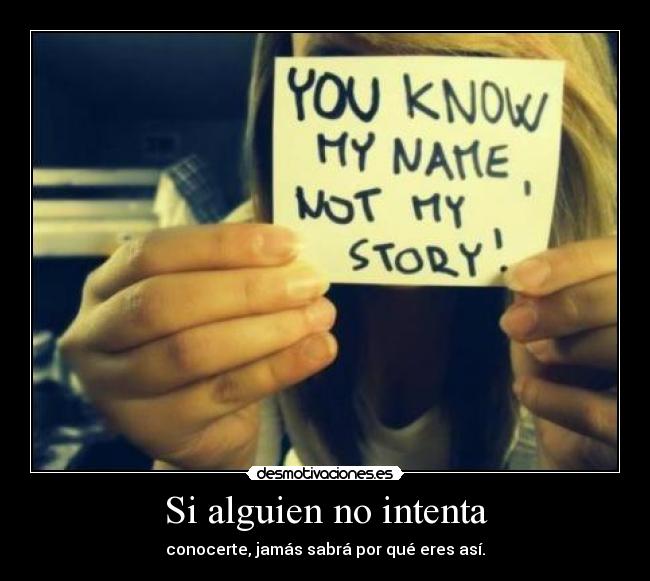 Si alguien no intenta - 
