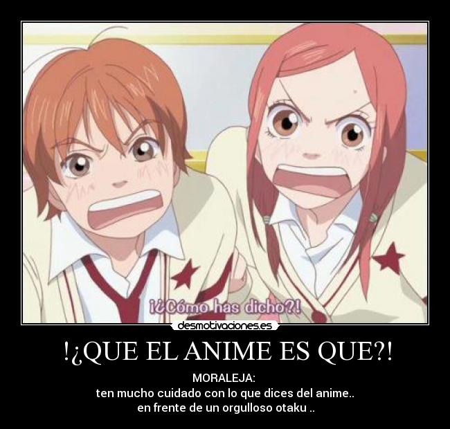 !¿QUE EL ANIME ES QUE?! -