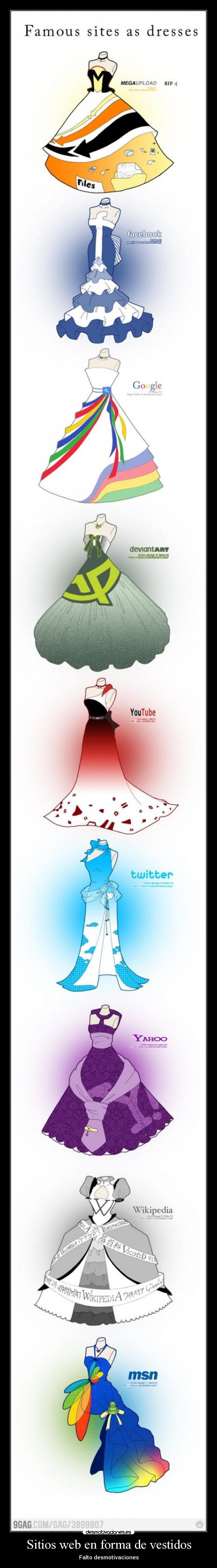 Sitios web en forma de vestidos -