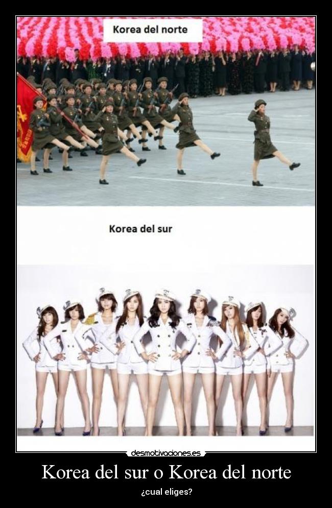 Korea del sur o Korea del norte - ¿cual eliges?