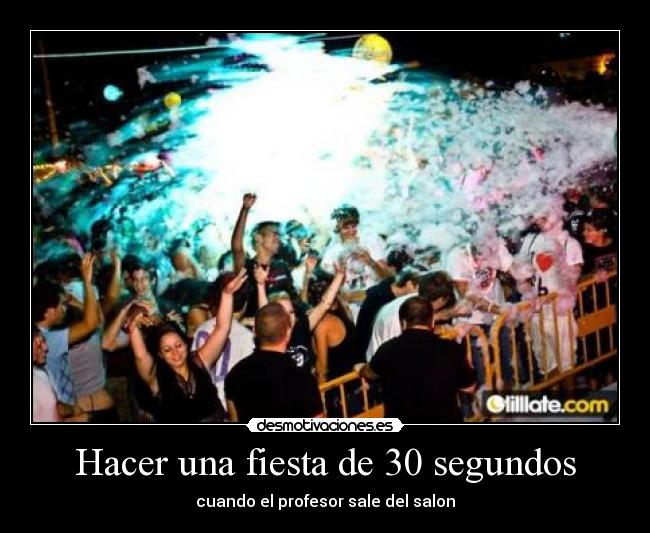 Hacer una fiesta de 30 segundos -