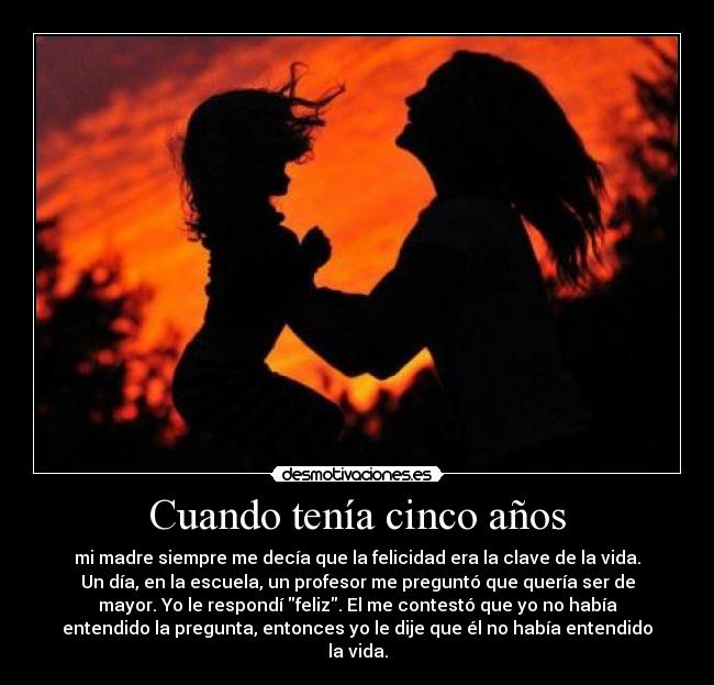 Cuando tenía cinco años -