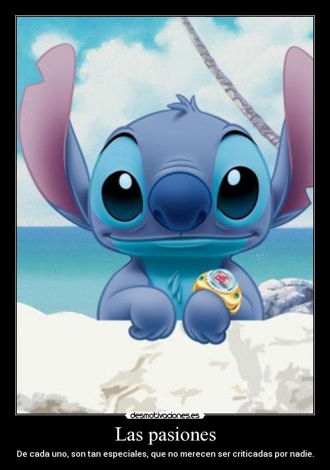 Las pasiones - De cada uno, son tan especiales, que no merecen ser criticadas por nadie.