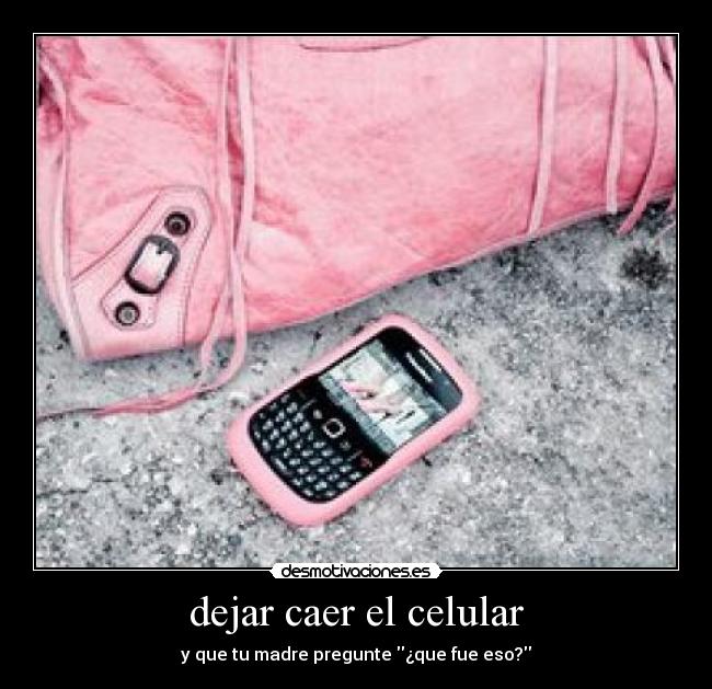 dejar caer el celular - y que tu madre pregunte ¿que fue eso?