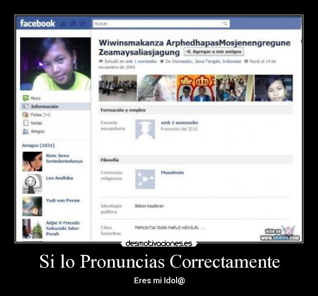 Si lo Pronuncias Correctamente - Eres mi Idol@