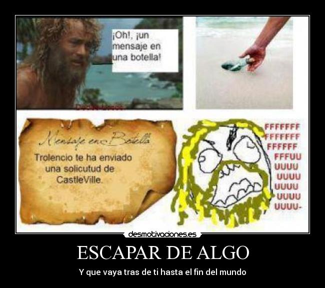 carteles castleville escapar bobis desmotivaciones