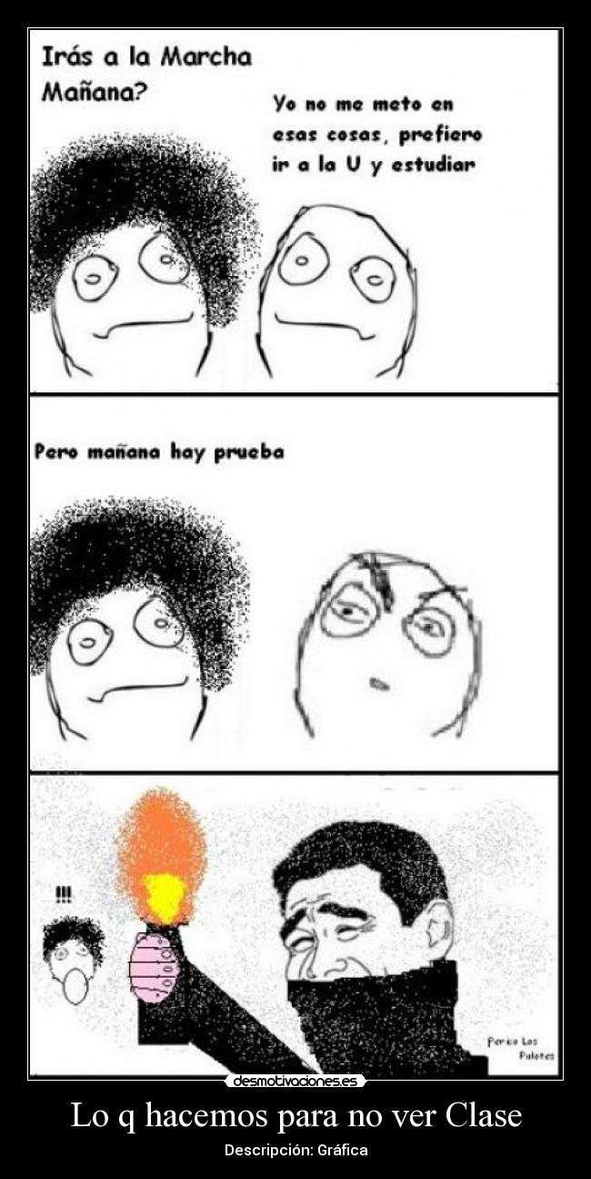 Lo q hacemos para no ver Clase - Descripción: Gráfica