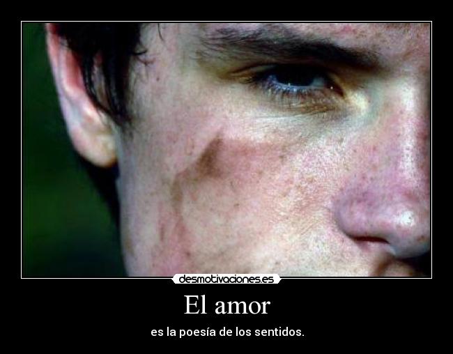 El amor - es la poesía de los sentidos.