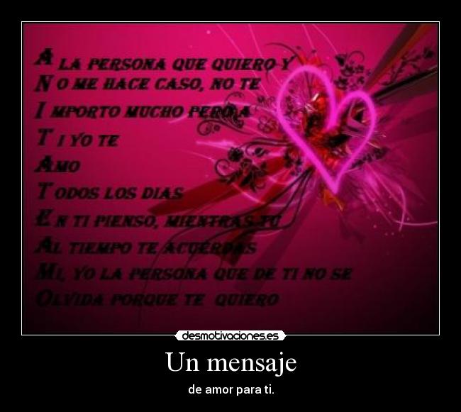 Un mensaje - 