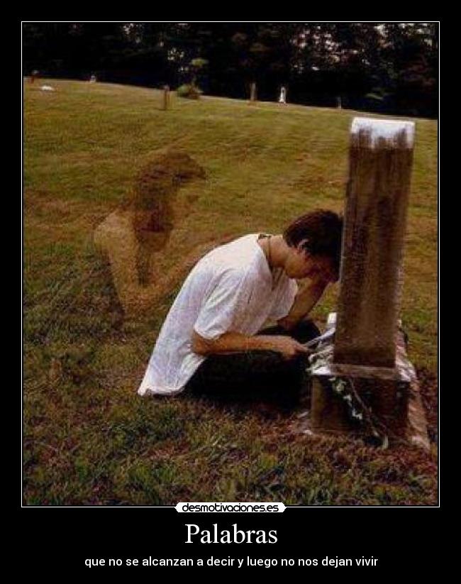 Palabras - que no se alcanzan a decir y luego no nos dejan vivir