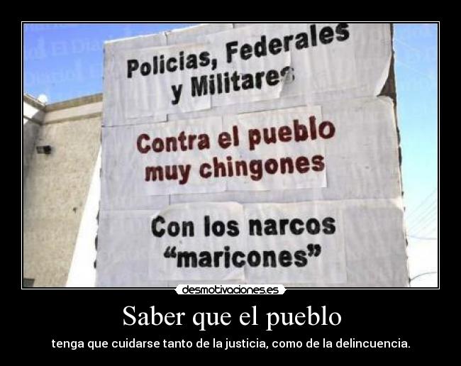 Saber que el pueblo -