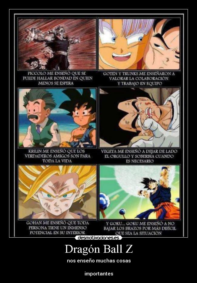 Dragón Ball Z - nos enseño muchas cosas

importantes