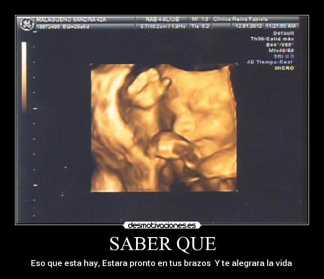 SABER QUE - Eso que esta hay, Estara pronto en tus brazos Y te alegrara la vida ♥