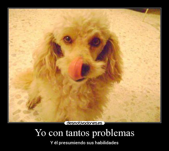 Yo con tantos problemas - Y él presumiendo sus habilidades