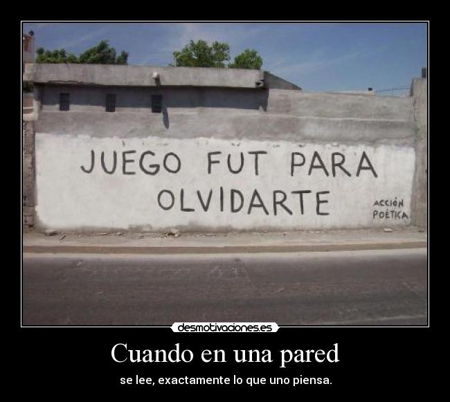 Cuando en una pared -