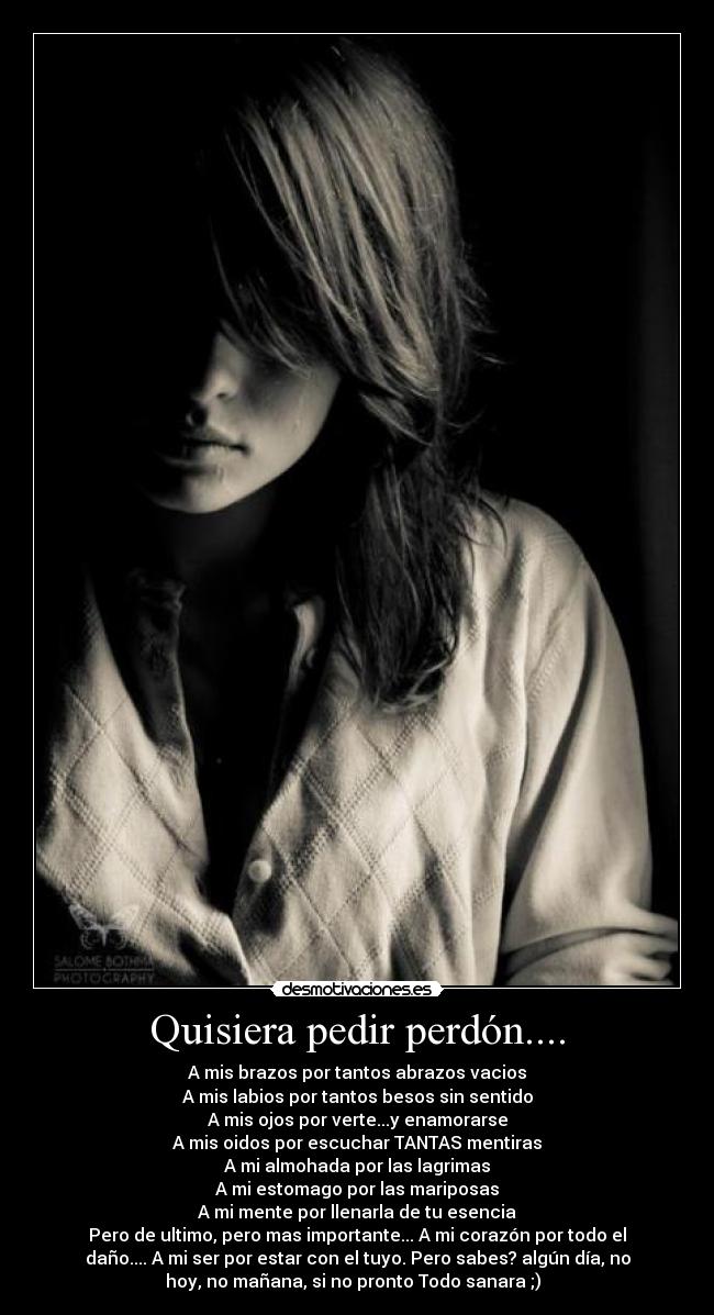 Quisiera pedir perdón.... -