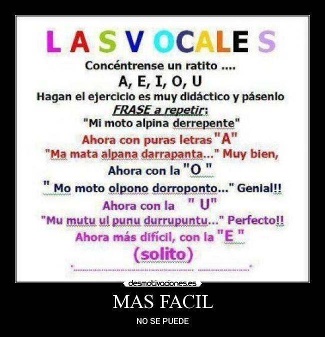 MAS FACIL - NO SE PUEDE