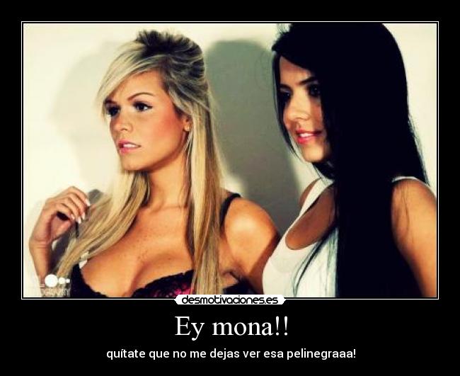 Ey mona!! - quítate que no me dejas ver esa pelinegraaa!
