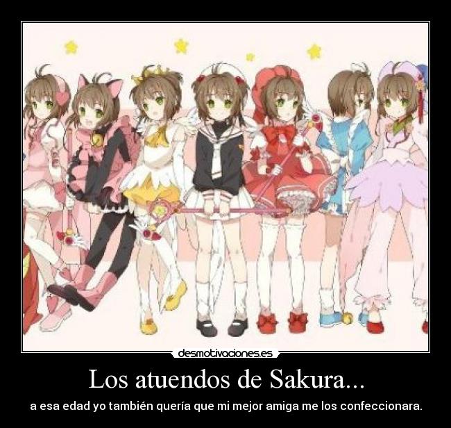 carteles sakura card captor coser atuendos desmotivaciones