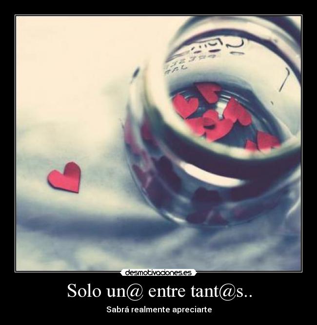 Solo un@ entre tant@s.. - Sabrá realmente apreciarte