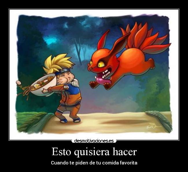 carteles comida naruto humor anime desmotivaciones