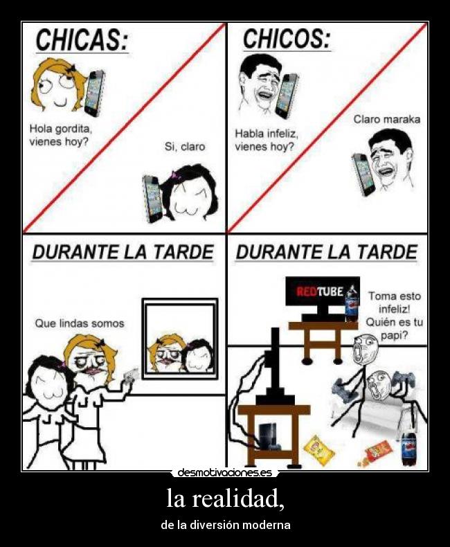 la realidad, - de la diversión moderna